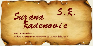 Suzana Radenović vizit kartica